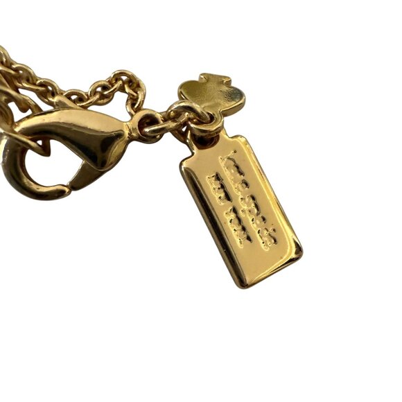 Kate Spade Spot The Gold Enamel Spade Pendant Necklace Crystal Charms 16"-18" - Picture 7 of 7